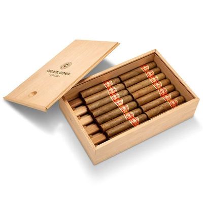 품질  Pine cigar box rectangular with lid tobacco packaging wooden color multi moisturizing pack cigar boxes 공장